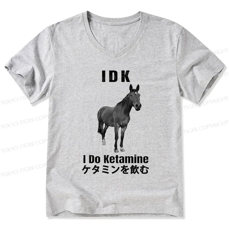 Kyoto-Lion IDK I Do Ketamine V-Neck Classic T-Shirt