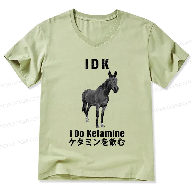 Kyoto-Lion IDK I Do Ketamine V-Neck Classic T-Shirt