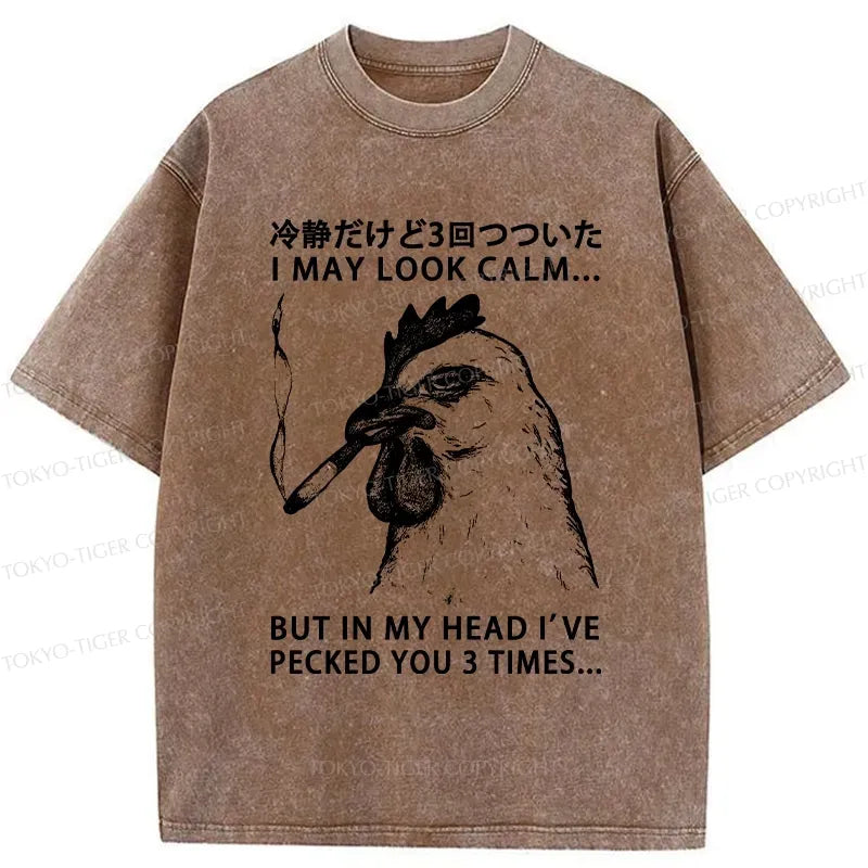 Japanese Vintage Washed T-Shirt for Daily Wear