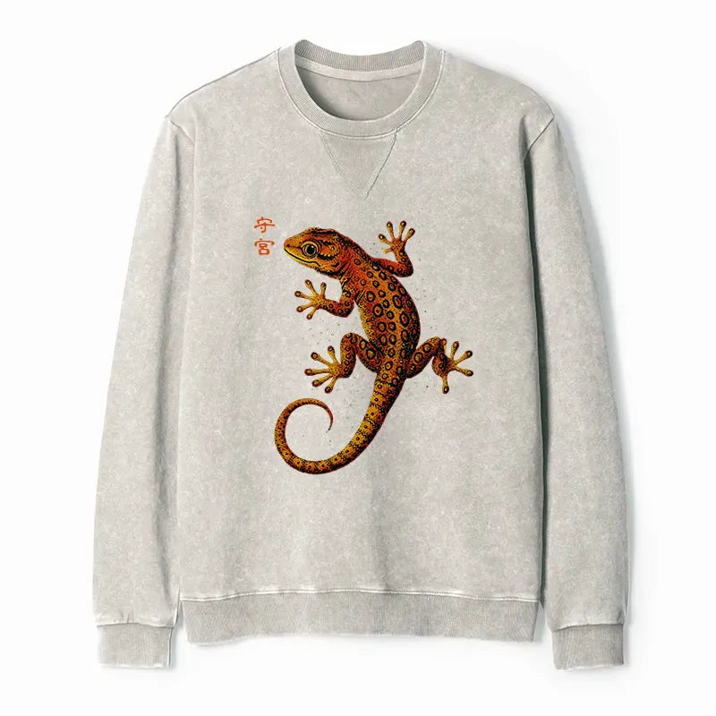 Funny Washed Terry Sweatshirt on Sale