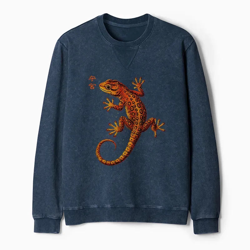 Funny Washed Terry Sweatshirt on Sale