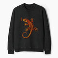 Kyoto-Lion Retro Gecko Funny Washed Terry Sweatshirt
