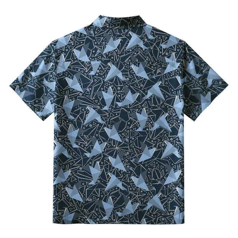 Japanese Traditional Origami Hawaiian Shirt
