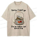 Washed cat t-shirt limited edition