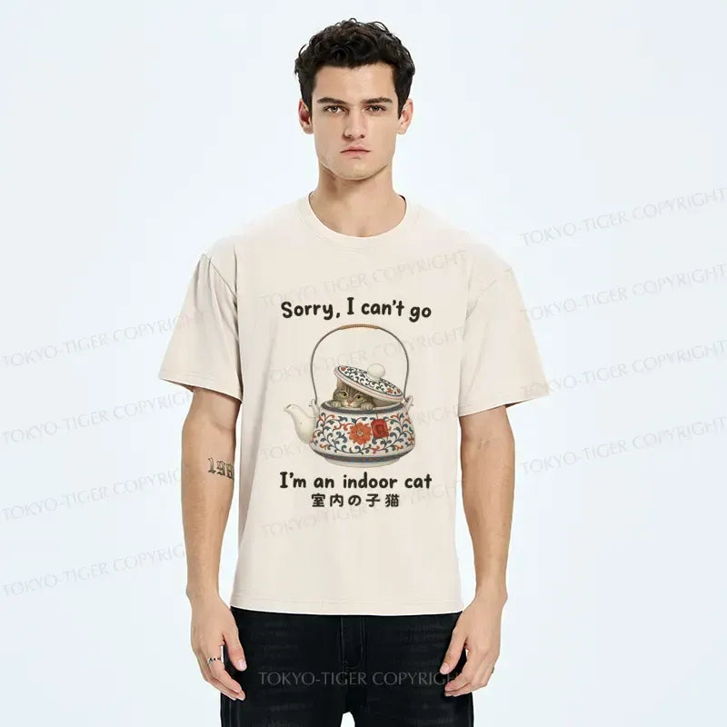 Washed cat t-shirt limited edition