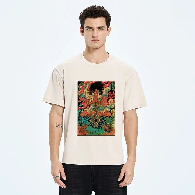 Classic Japanese Oni Ukiyo-e Tee for Daily Wear