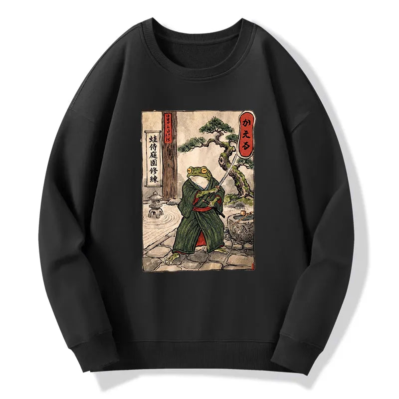 Kyoto-Lion Samurai Frog Training Classic Sweatshirt