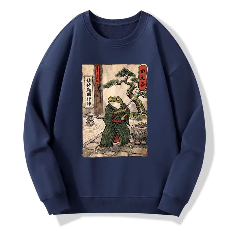 Kyoto-Lion Samurai Frog Training Classic Sweatshirt
