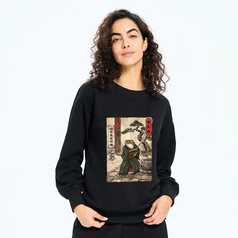 Kyoto-Lion Samurai Frog Training Classic Sweatshirt