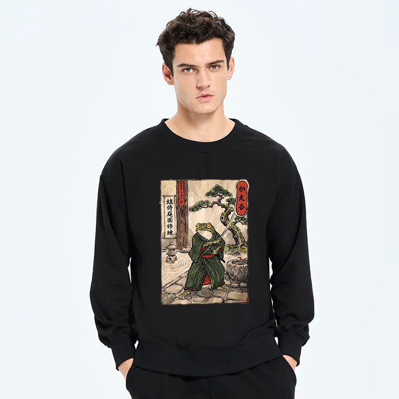 Kyoto-Lion Samurai Frog Training Classic Sweatshirt