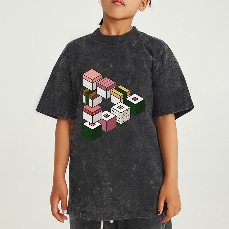 washed unisex kids t shirt hot
