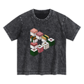 washed unisex kids t shirt hot