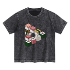 washed unisex kids t shirt hot