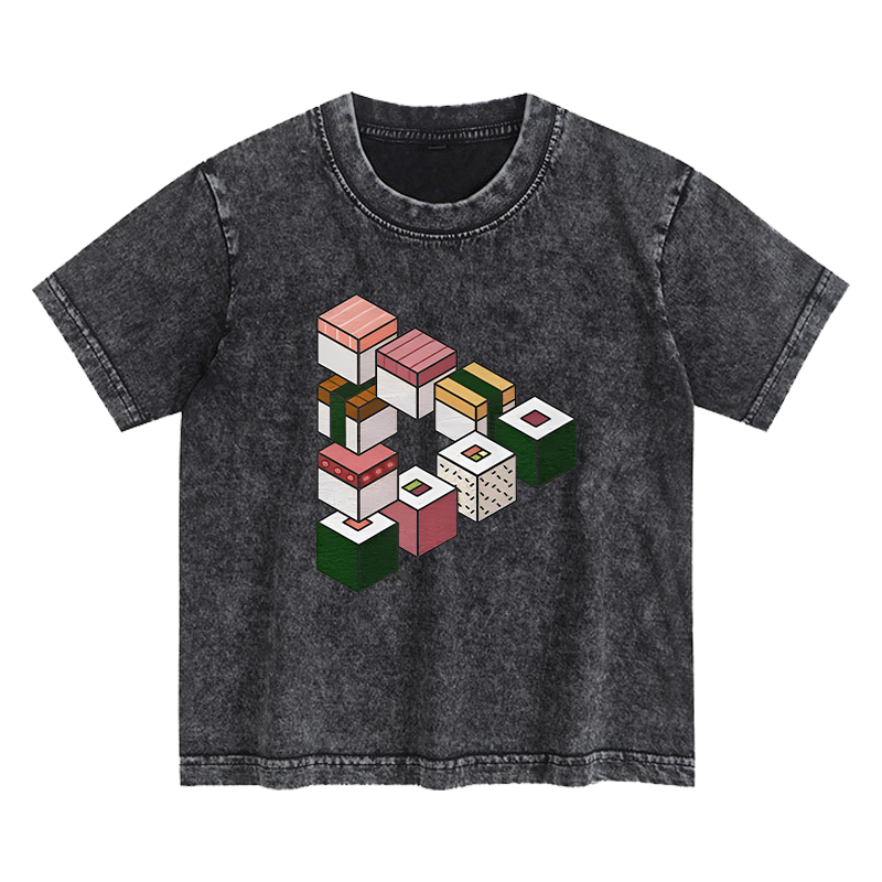 washed unisex kids t shirt hot