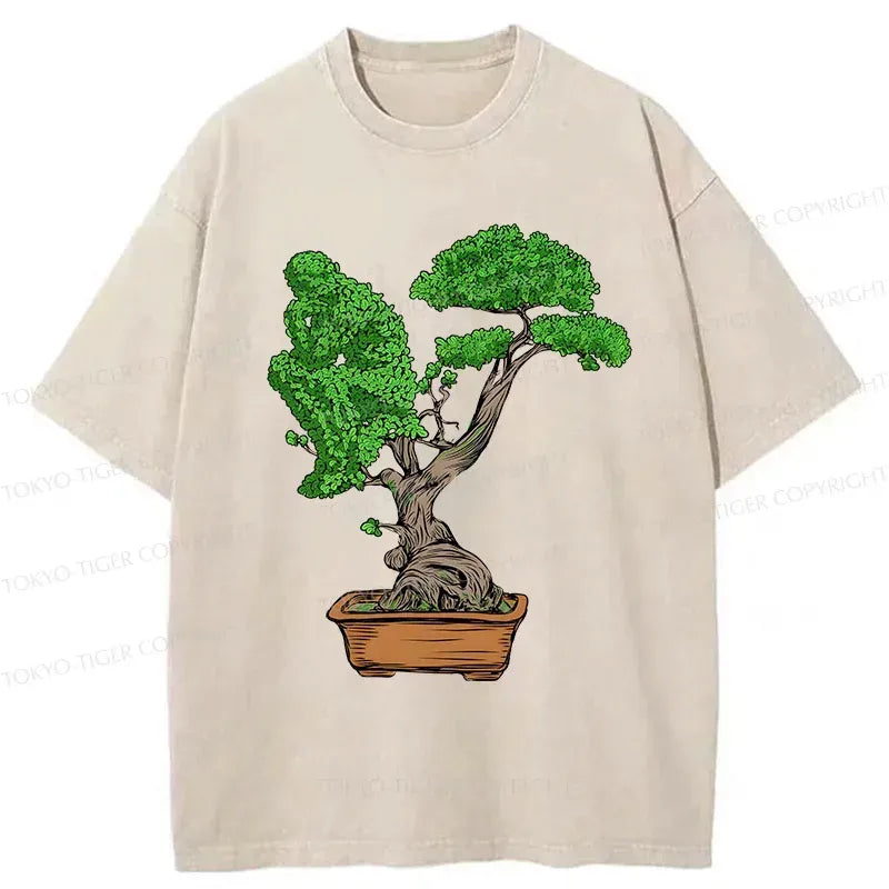 Kyoto-Lion Contemplative Plants Washed T-Shirt