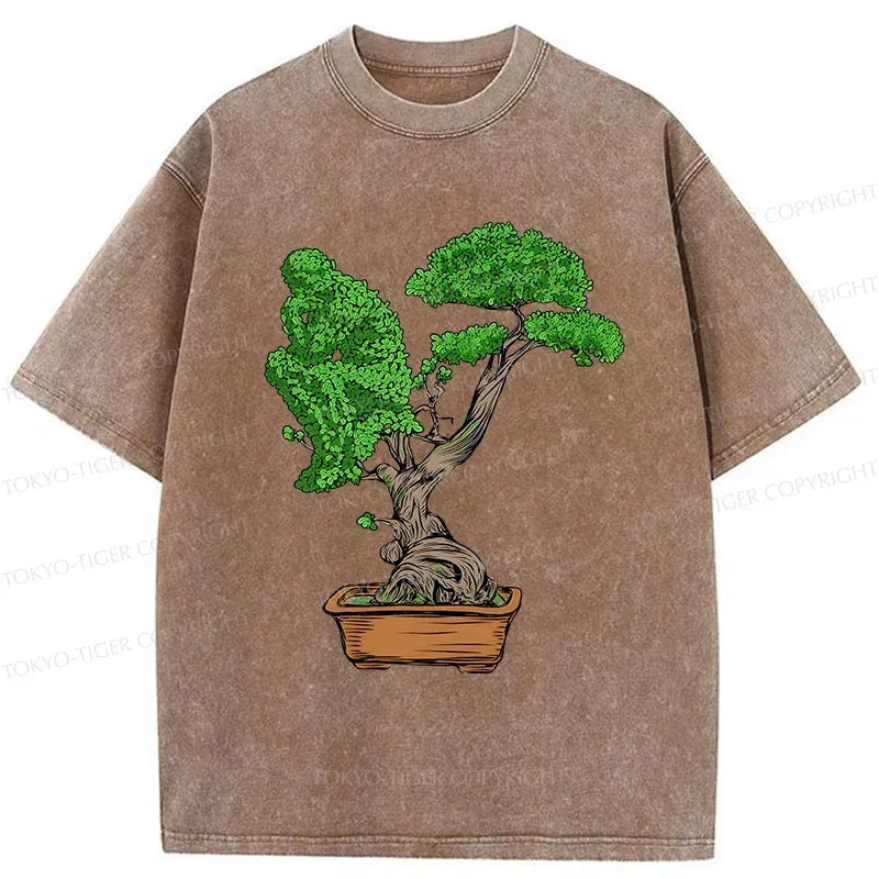Kyoto-Lion Contemplative Plants Washed T-Shirt