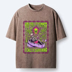 Dark Humor Washed T-Shirt for Daily Wear