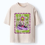 Dark Humor Washed T-Shirt for Daily Wear