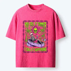 Japanese Neon Skull T-Shirt for Summer Vacation