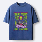 Dark Humor Washed T-Shirt for Daily Wear
