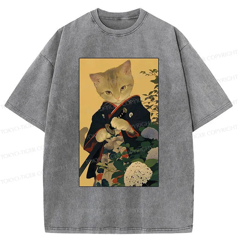 Japanese Washed T-Shirt for Gift Idea