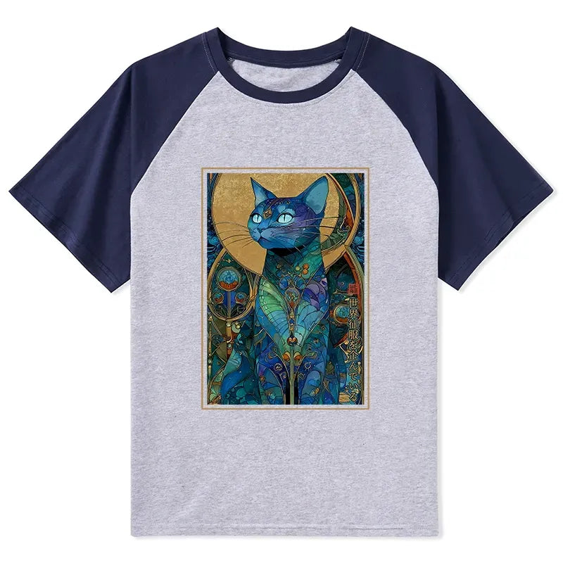 Kyoto-Lion The Cat¡¯s Plan To Rule Them All Raglan T-shirt