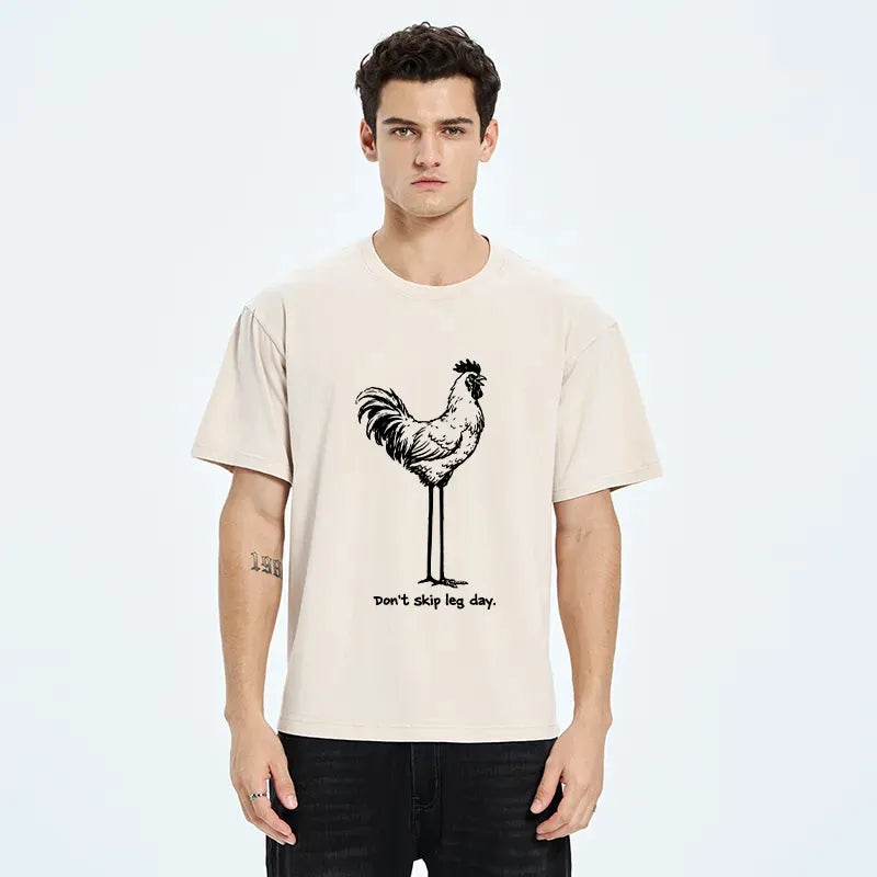 Kyoto-Lion Don't Skip Leg Day Washed T-Shirt