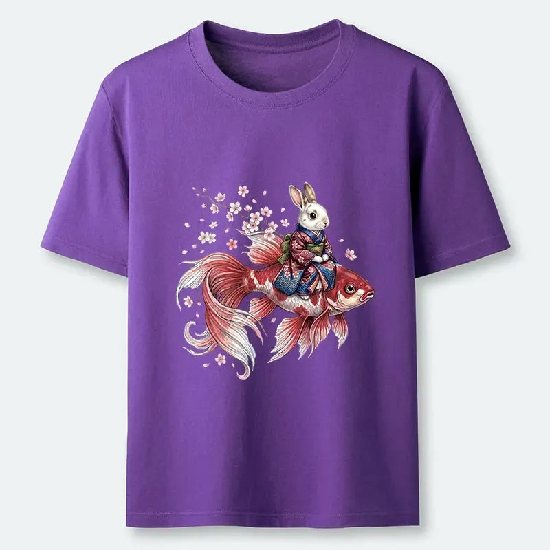 Unisex Rabbit Koi Fish T-Shirt Best Seller