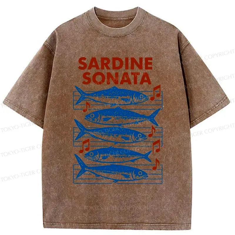 Sardines Sheet Music Retro T-Shirt Trendy