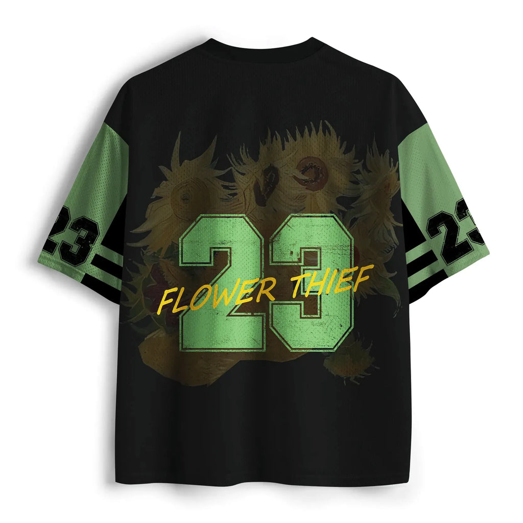 Japanese Lion Print Mesh Jersey