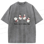 Funny Snowmen Doing Yoga Cotton Tee Gift Idea