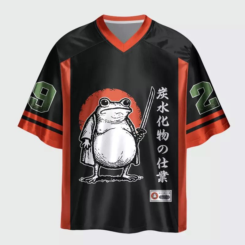 Retro Samurai Frog Oversized Jersey