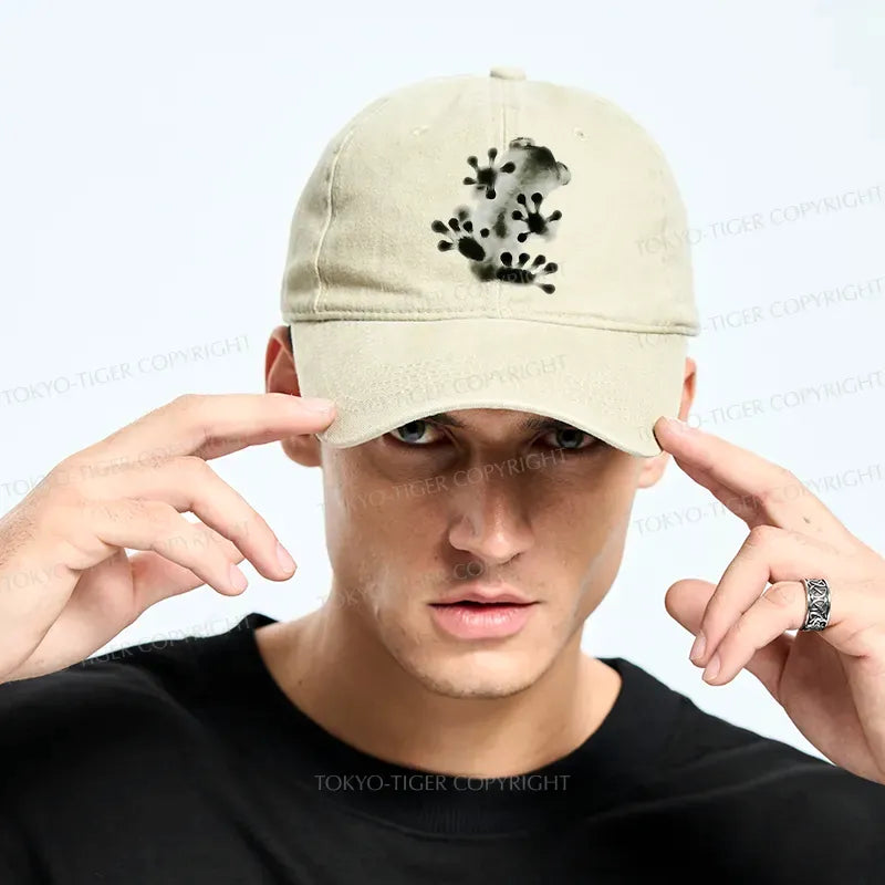 Kyoto Ink Painting Frog Cap for Summer