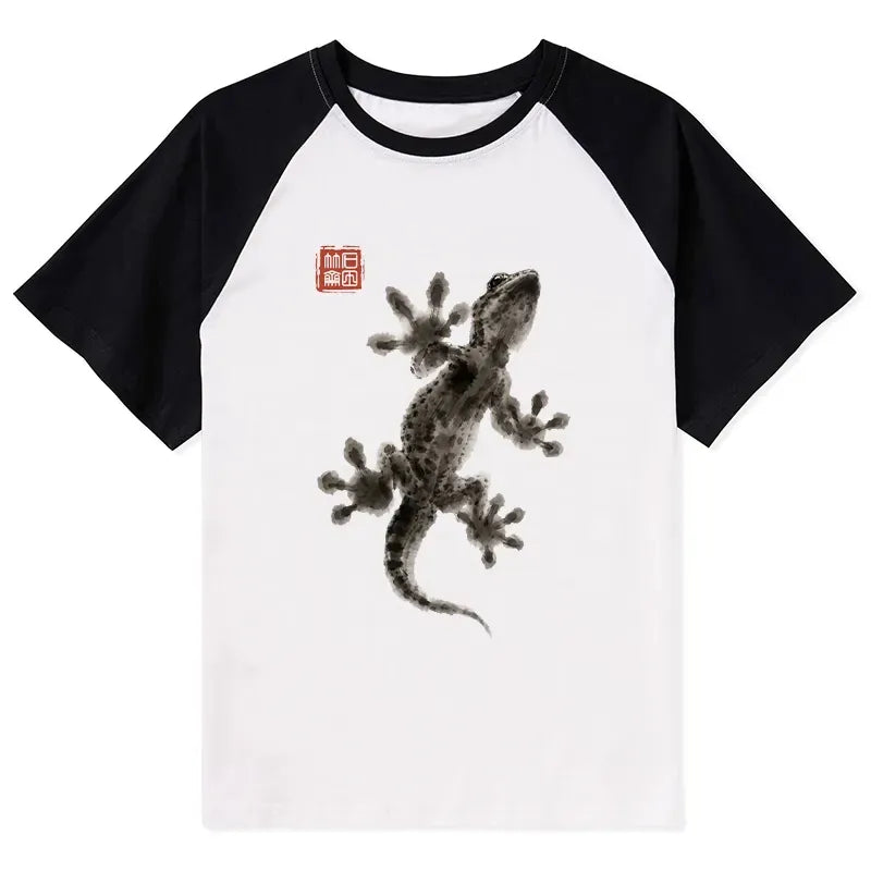Kyoto-Lion Raglan Shirt for Daily Wear