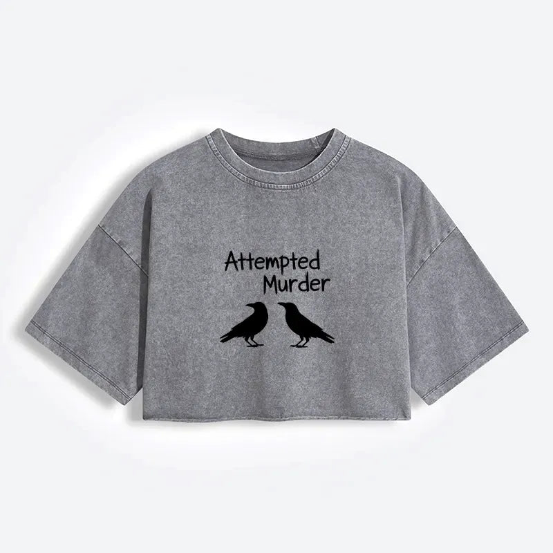 washed crop top with free shipping