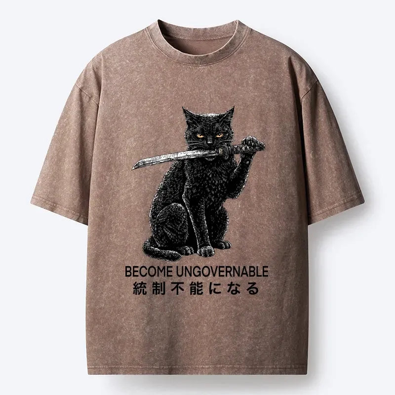 Vintage Japanese Cat T-Shirt Trendy