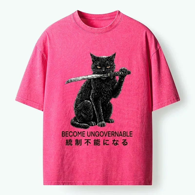Vintage Japanese Cat T-Shirt Trendy