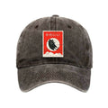 cute black cat japanese washed cap