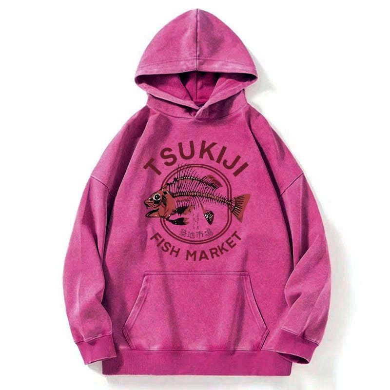 vintage japanese tsukiji fish market hoodie