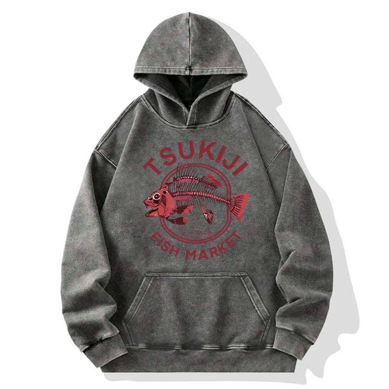 vintage japanese tsukiji fish market hoodie