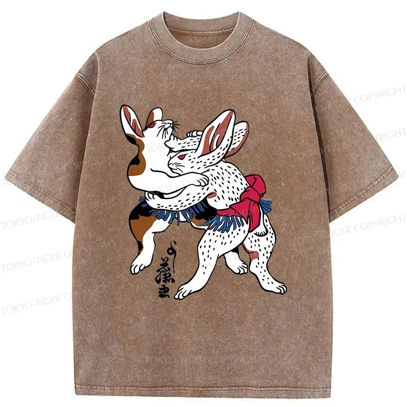 Japanese sumo rabbit t-shirt