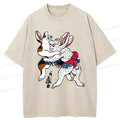 Kyoto lion rabbit wrestling tee