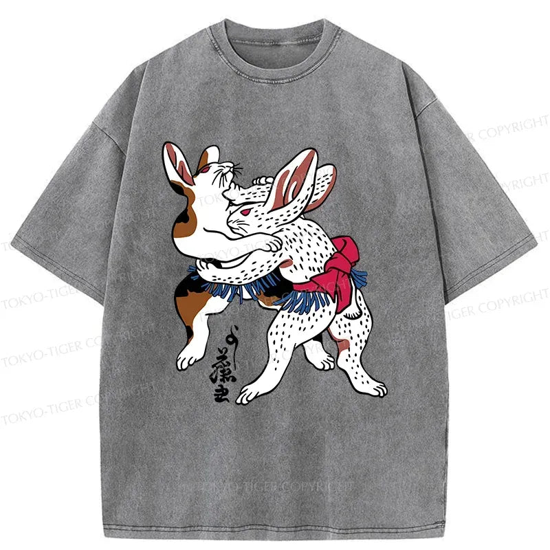 Japanese sumo rabbit t-shirt