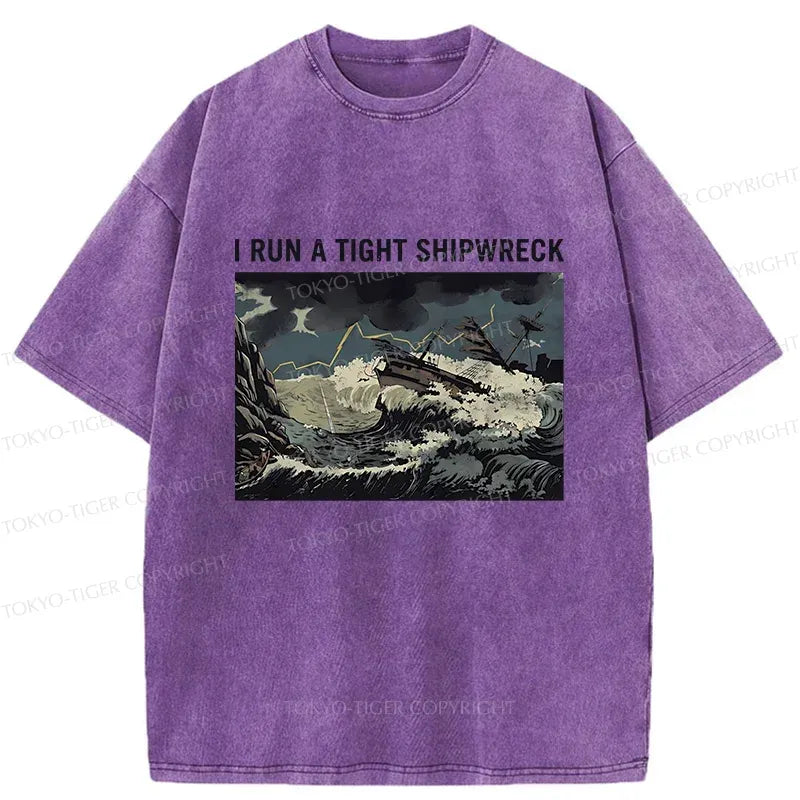 Kyoto-Lion Shipwreck Meme Washed T-Shirt