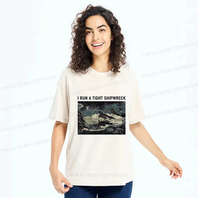 Japanese Vintage Washed T-Shirt for Streetwear