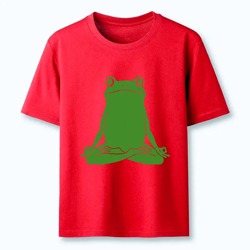 Japanese Style Yoga Frog Tee for Gift Idea