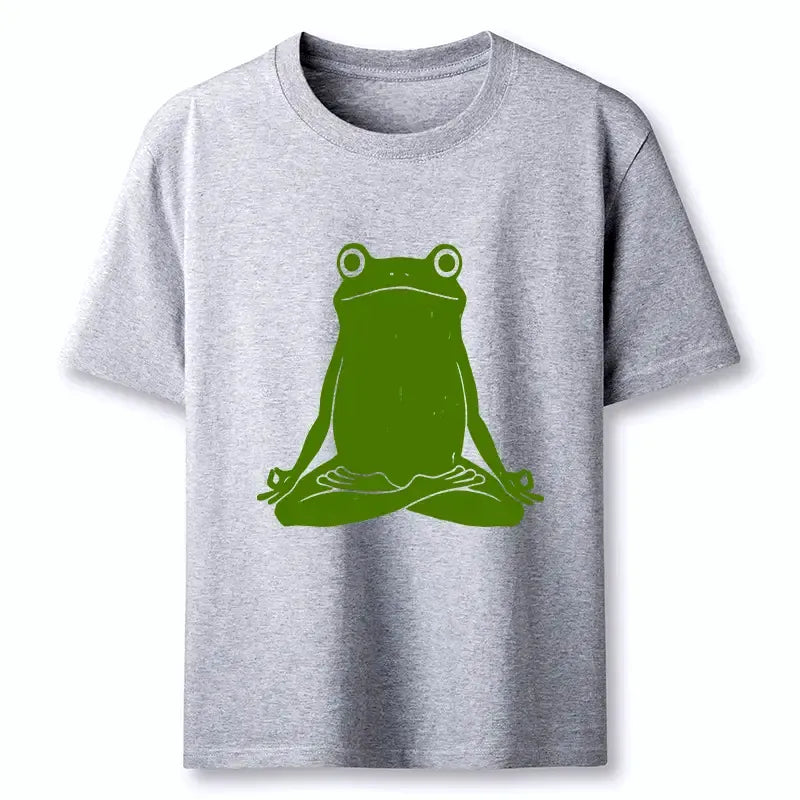 Japanese Style Yoga Frog Tee for Gift Idea