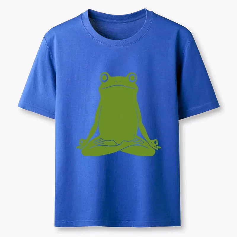 Funny Yoga Frog Classic T-Shirt for Daily Wear