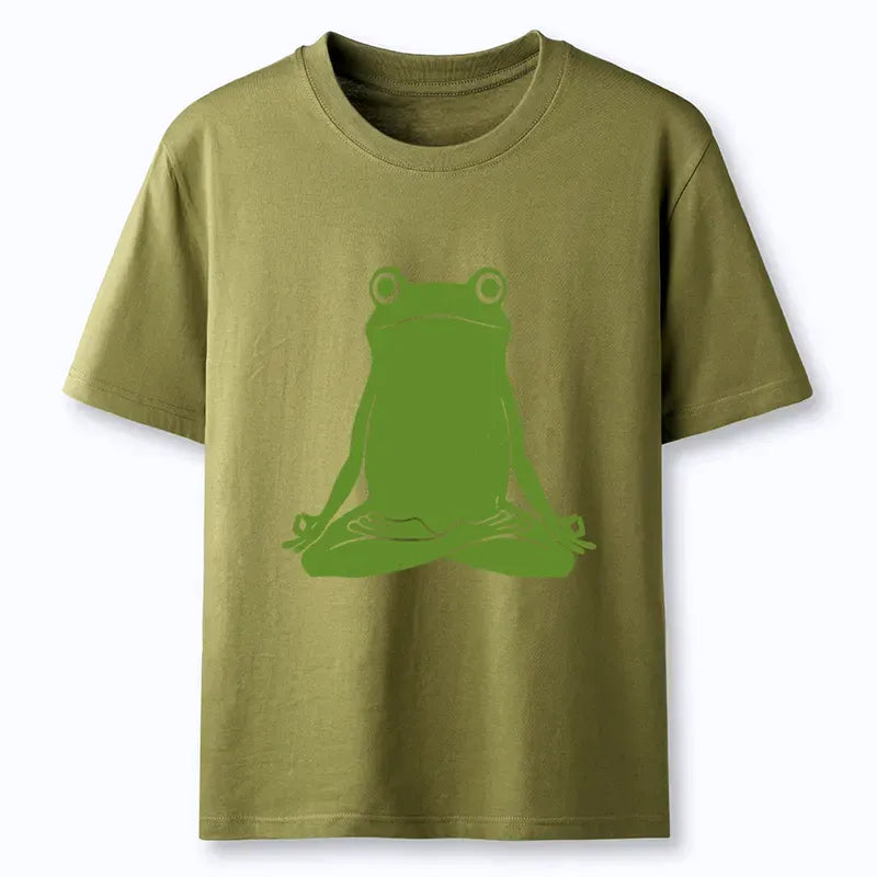 Funny Yoga Frog Classic T-Shirt for Daily Wear