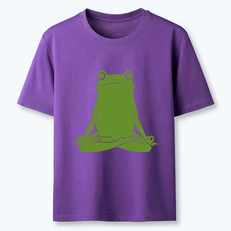Funny Yoga Frog Classic T-Shirt for Daily Wear